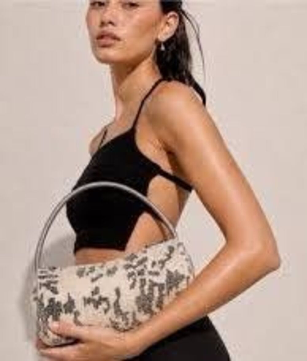 Free People Bailey Beaded Barrel Bag